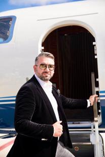 Republican Donor Dragos Sprinceana boarding his jet