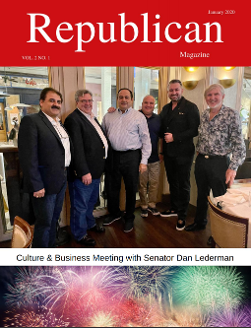 Dan Lederman, Jay Narang, Eitan Leor, Dragos and Bob Sutton on the Cover of Republican Magazine