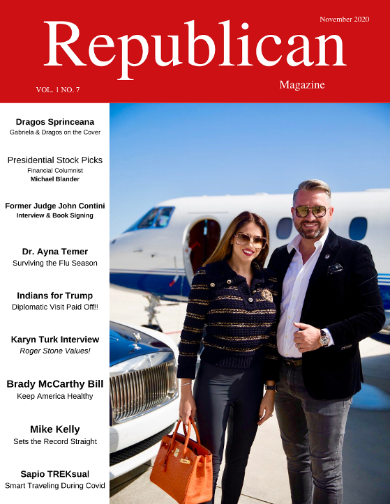 Dragos and Gabriela Sprinceana on the Cover of Republican Magazine November 2020